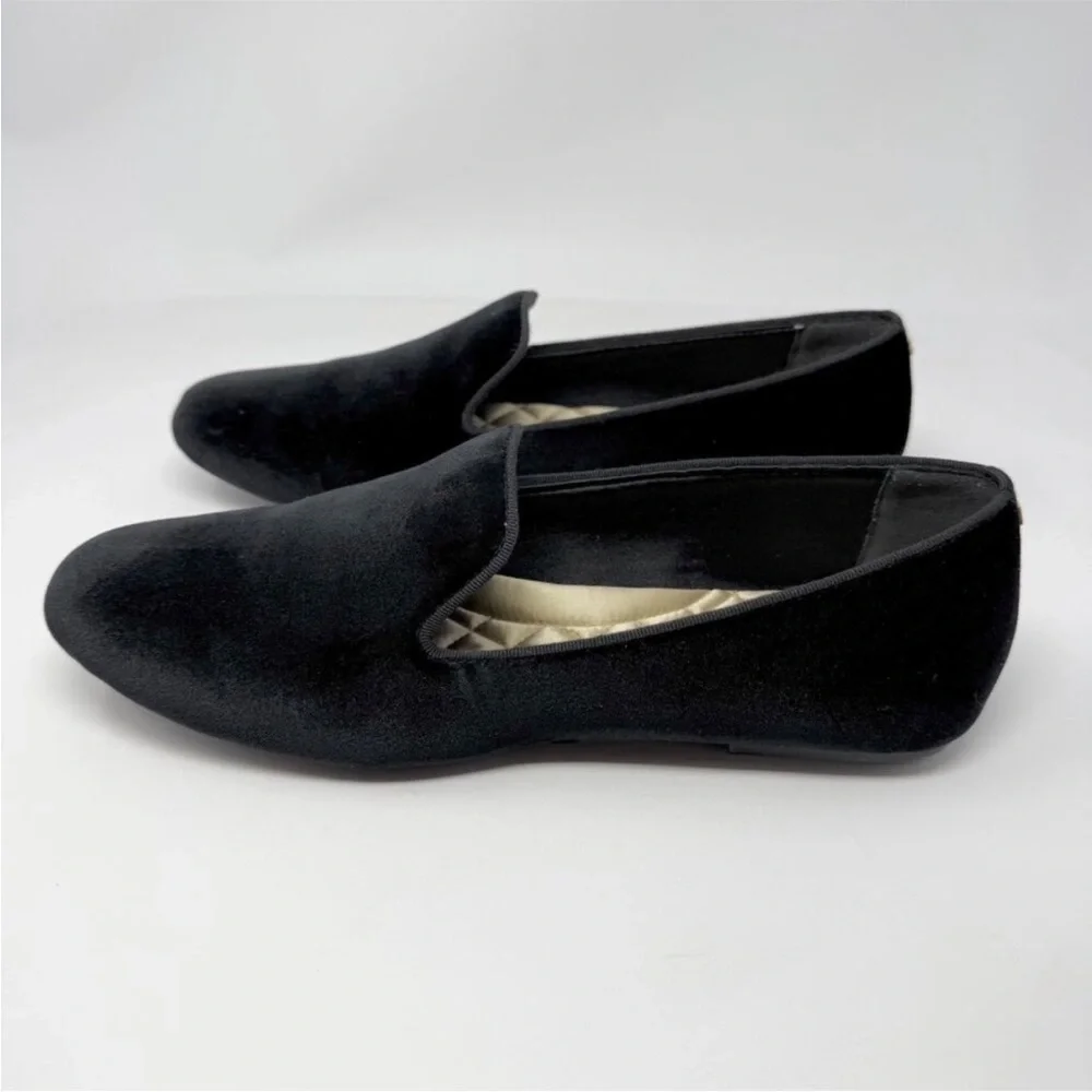 Birdies Women’s The Starling Black Velvet Slip On Loafers 10W Size 10W NWOB